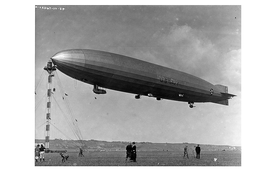 The USS Shenandoah as seen at Naval Air Station San Diego in October 1924.