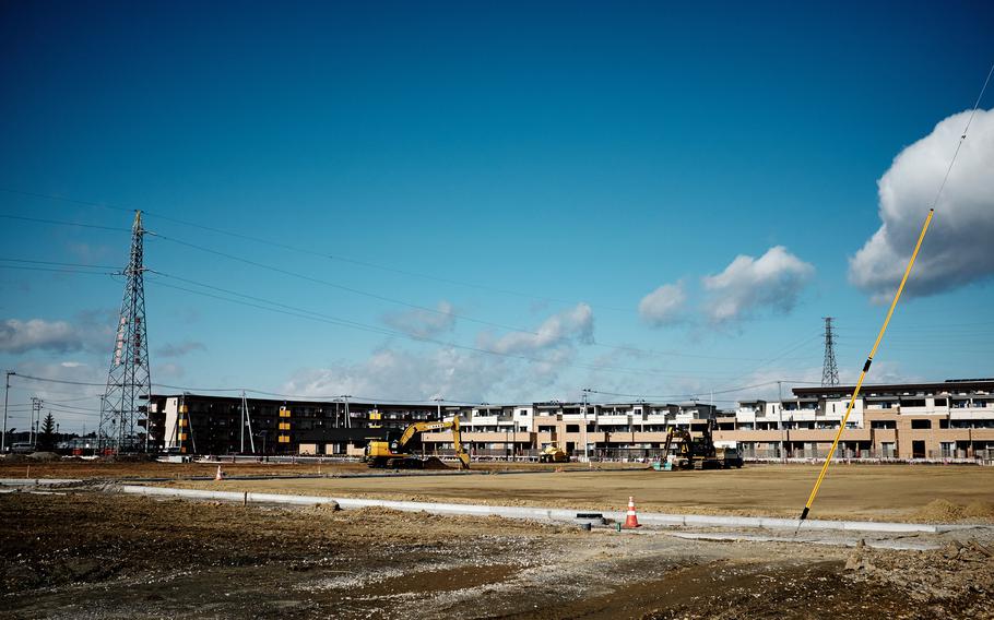 Public housing units are among the largest reconstruction efforts in Ishinomaki, Japan, as seen Feb. 10, 2016.