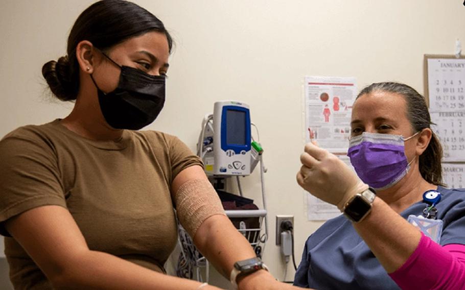 A service member gets a checkup at a military hospital or clinic. Today, one year after the court swept away the protections established by Roe, 17.5 million women of reproductive age — about a quarter of all women in that age bracket in the United States — live where abortion is banned or mostly banned.