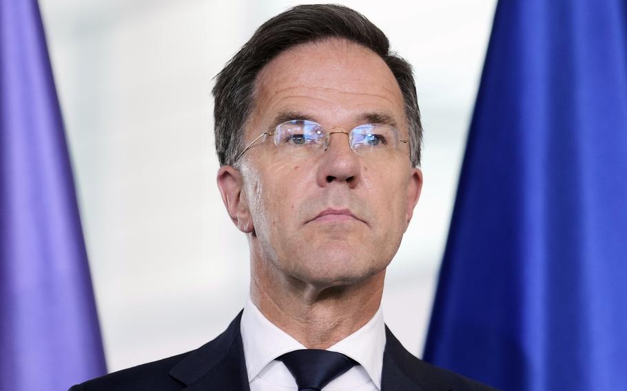 A head and shoulders shot of Rutte.