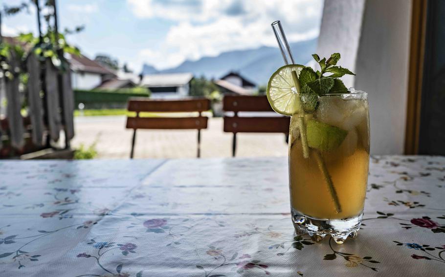 Nuoc chanh sa, a refreshing mix of black tea, lime syrup, brown sugar and pomelo juice, shown at Bun Viet in Unterammergau, Germany, Sept. 8, 2023.