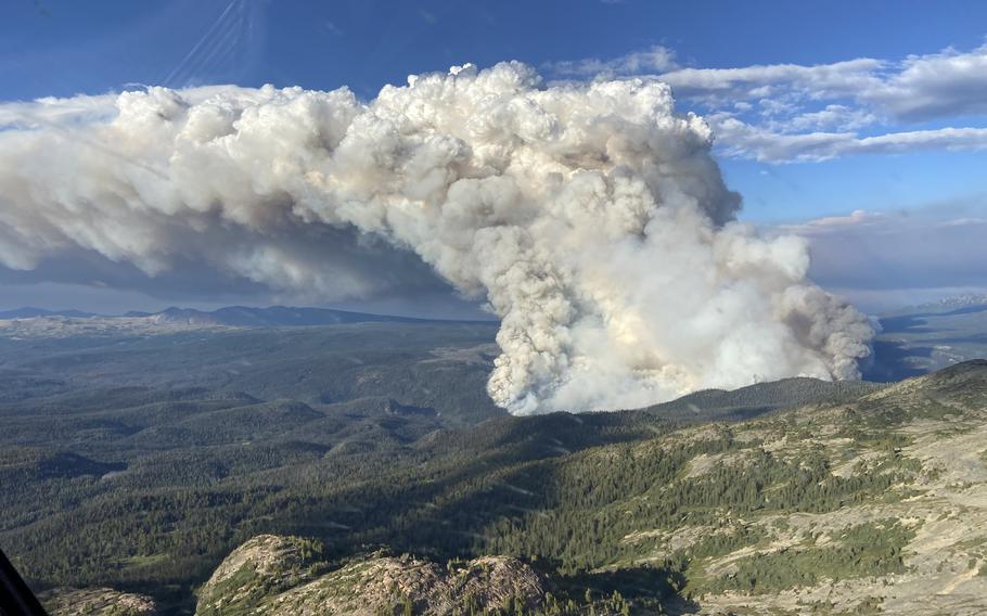 The Young Creek wildfire in Tweedsmuir Provincial Park in British Columbia.