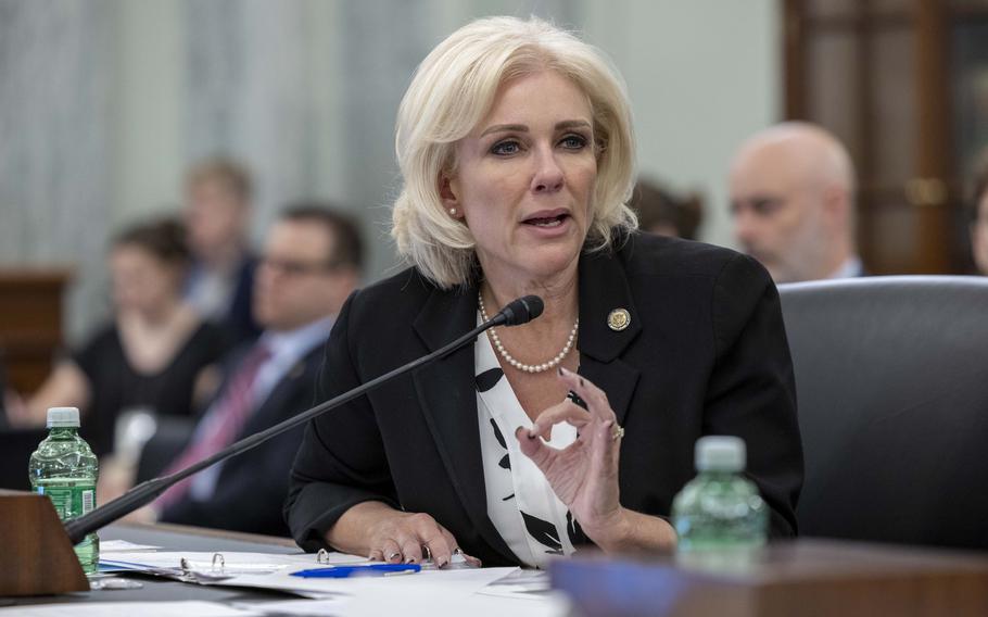Jennifer Homendy speaks during a hearing by the Senate Commerce and Transportation Committee.
