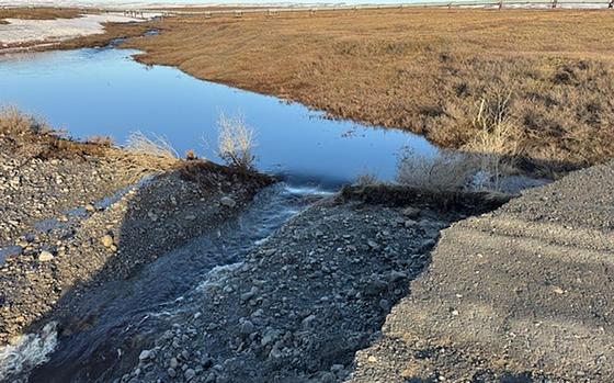 The Alaska Department of Transportation & Public Facilities is responding to a June 2025 flooding event impacting the Dalton Highway between Mileposts 305 and 356. (Alaska Department of Transportation & Public Facilities/TNS)