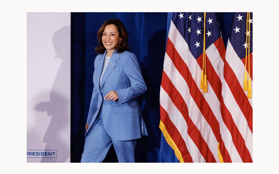 Vice President Kamala Harris arrives for a speech at the East Las Vegas Community Center on June 28, 2024, in Las Vegas. 