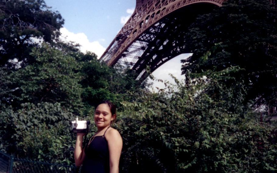 Pfc. Amanda Gonzales, 19, shown during a trip to Paris in September 2001. Two months later, Gonzales was found dead in her barracks in Hanau, Germany. Former soldier Shannon Wilkerson was arrested Feb. 23, 2023, and charged with killing her.