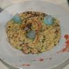 Risotto at Piemont Restaurant in Kirchheimbolanden, Germany, is served with octopus, orange peels, basil and lemon foam. The meal costs 16.90 euros.