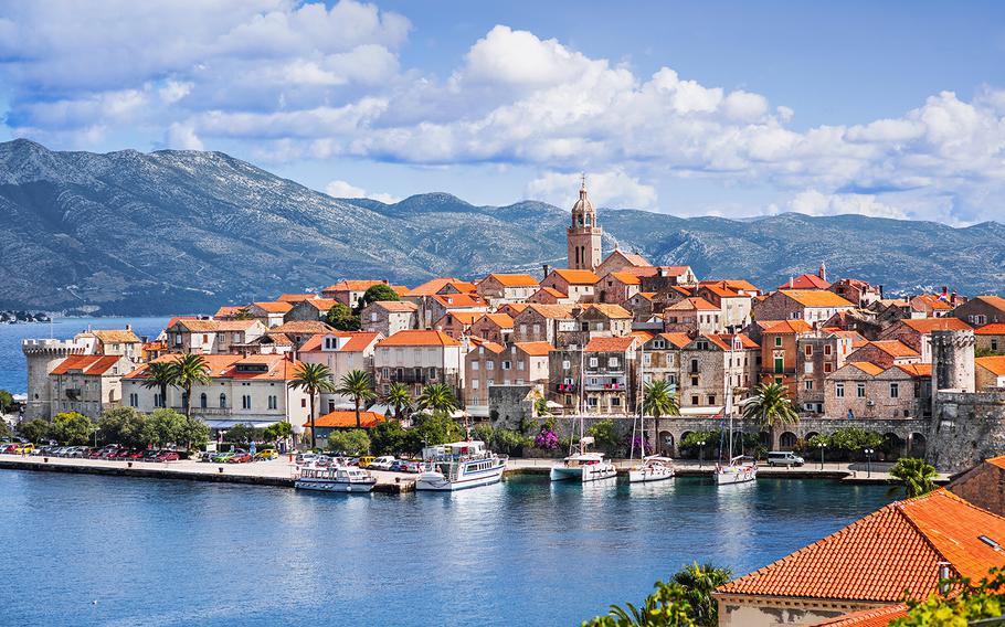 Stuttgart Outdoor Recreation is planning a tour of Croatia from March 25-April 2. Shown: a view of Korcula old town, Korcula island, Croatia.
