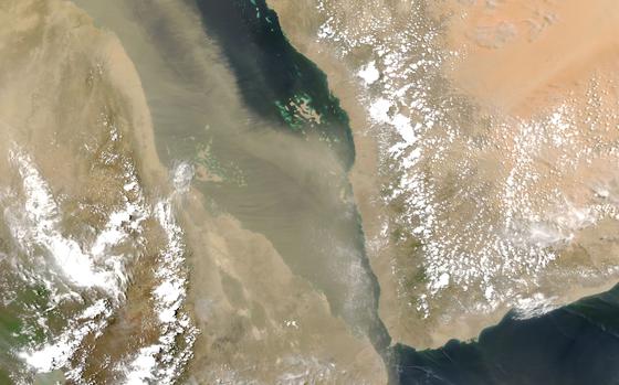 A dust storm swept over the Red Sea on June 21, 2005. The Moderate Resolution Imaging Spectroradiometer  modis.gsfc.nasa.gov/ (MODIS)  flying onboard the  www.aqua.nasa.gov/ Aqua  satellite captured this image the same day. Dust obscured the satellite's view of the Red Sea and the neighboring countries: Sudan, Eritrea, and Ethiopia on the west, and Saudi Arabia and Yemen on the East. <p>Most of Earth's dust storms arise in a few regions, including the Sahara and the Middle East. As desertification increases, dust storms are likely to follow. The Millennium Ecosystem Assessment has just released its  www.millenniumassessment.org/en/index.aspx Desertification Synthesis . The report predicts that the planet's dry regions will spread as the land surface responds to increased human pressure from poor crop and soil management and irrigation misuse.</p><p>NASA image courtesy of Jeff Schmaltz,  rapidfire.sci.gsfc.nasa.gov/ MODIS Rapid Response Team , NASA-Goddard Space Flight Center.</p>

NASA Identifier: redseadust_amo_2005172