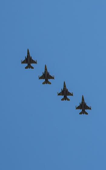 Four planes flying.