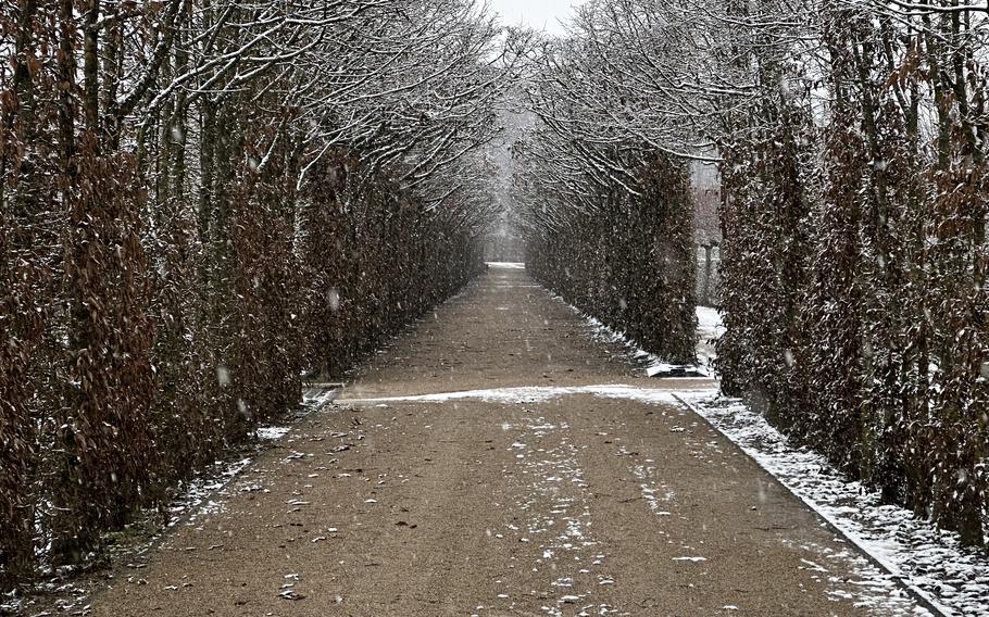 The trails of the Hermitage in Bayreuth, Germany, are usually decked in greenery and flowers. In the winter, the trails still make for a pretty sight during a stroll. 