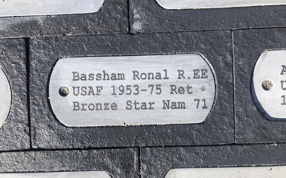 Ronal Bassham's brick at the African American Veterans Monument. 