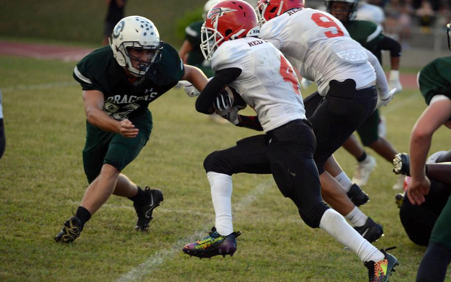 Nile C. Kinnick's Tre Bennett rushed 38 times for 265 yards and three touchdowns vs. Kubasaki.