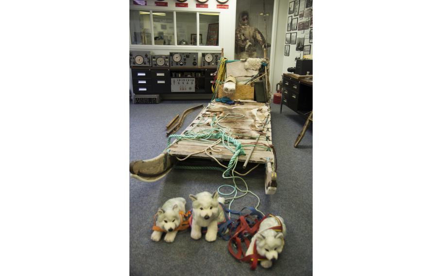 The Thule Museum on base houses a number of historical artifacts from the base and surrounding area, including this traditional dogsled.