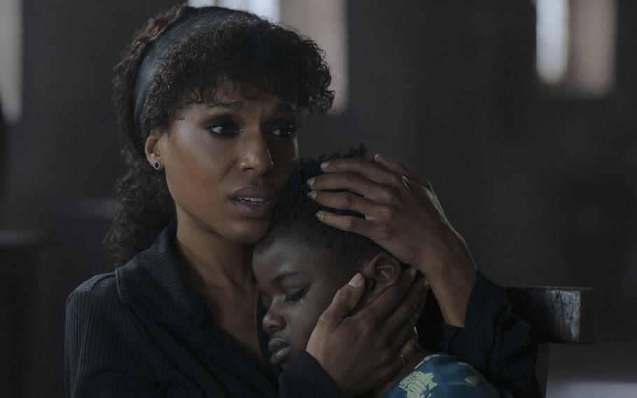 Kerry Washington as Kyrah and Jahleel Kamara as Ky in “Shadow Force.”