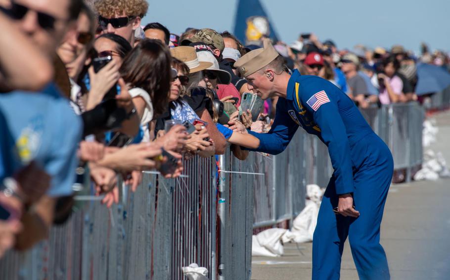 The U.S. Navy Blue Angels headline Travis Air Force Base’s annual Wings Over Solano Air Show on Saturday, March 16, 2024.