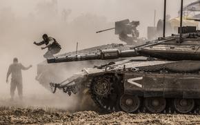 Israeli tanks in southern Israel near Rafah on Saturday, following operations in Gaza. MUST CREDIT: Heidi Levine for The Washington Post