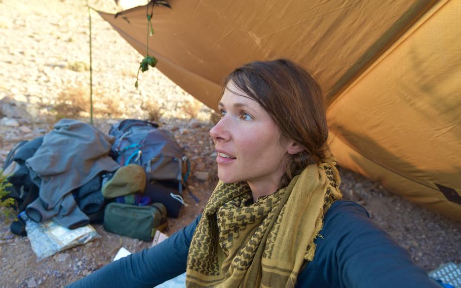 Esther Spengler, 33, spends her second night on her own in Morocco during a Get Lost trip in October. 