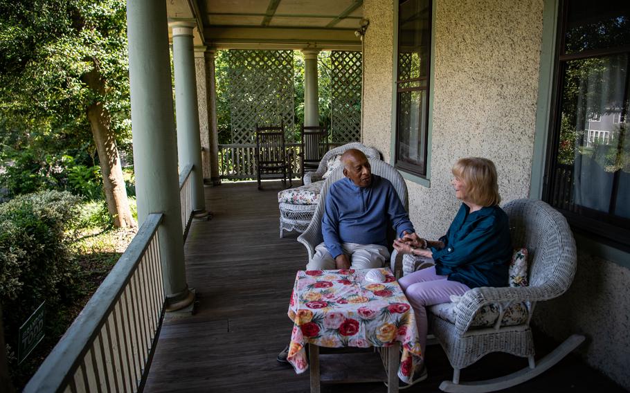 Daniel Smith and his wife, Loretta Neumann, at their home in Washington, D.C., in July 2020. Smith, who was 90 when he died Oct. 19, 2022, in Washington, was one of the last remaining children of enslaved Black Americans, and a rare direct link to slavery in the United States.