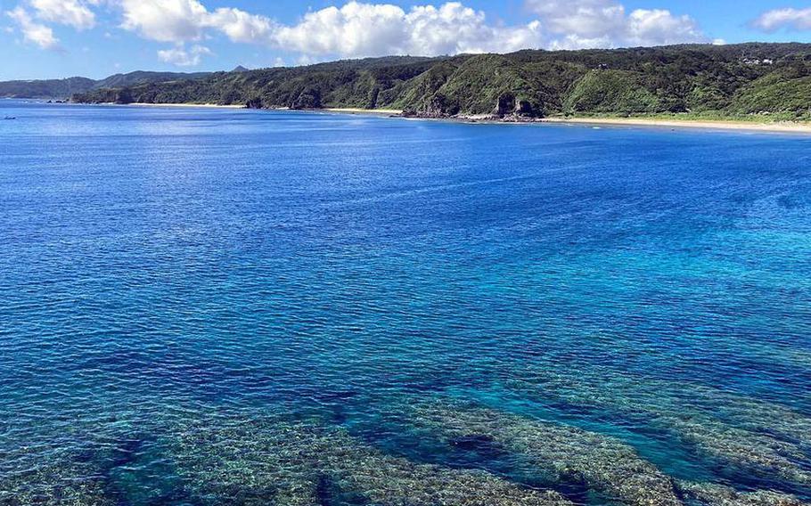 The beach at Kunigami Village, on the northeastern tip of Okinawa. 