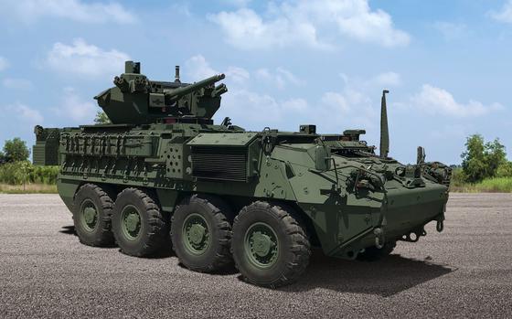 The latest Stryker variant, known as the Medium Caliber Weapon System, or MCWS. The Army's efforts to accelerate an upgrade of the Stryker ended up delaying the final rollout of the new model by at least a year, according to Government Accountability Office findings.