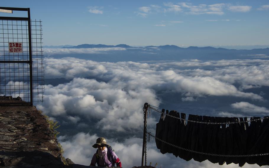 Many Mount Fuji hikers choose to stay overnight in mountain hostels and resume their trek in time for sunrise next morning at the summit.