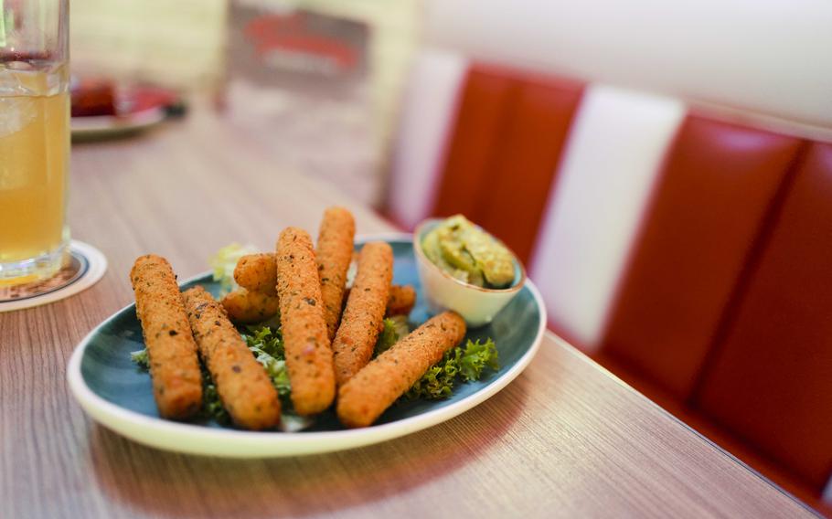 Mozzarella sticks at the Freeway Restaurant in Ruesselsheim, Germany, come with a choice of dips, but marinara isn't among them.