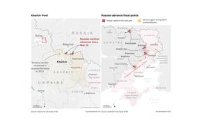Graphics of frontline between Russia and Ukraine