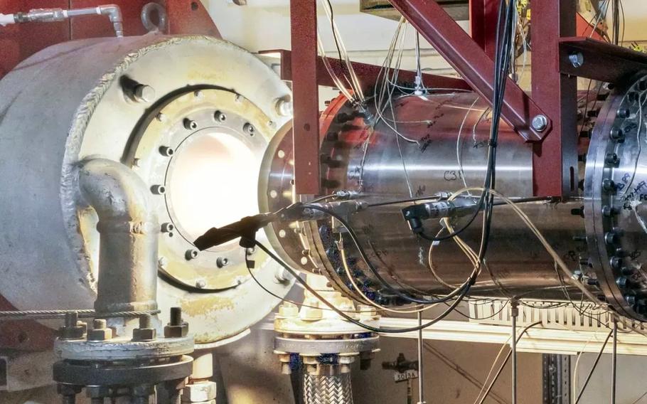 Scientists test a high-speed air-breathing engine.