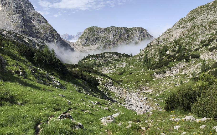 This June 28, 2022 photo shows the rocky landscape in the Berchtesgaden National Park in Germany, a popular area for hiking. 