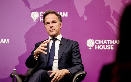 NATO Secretary-General Mark Rutte speaks.