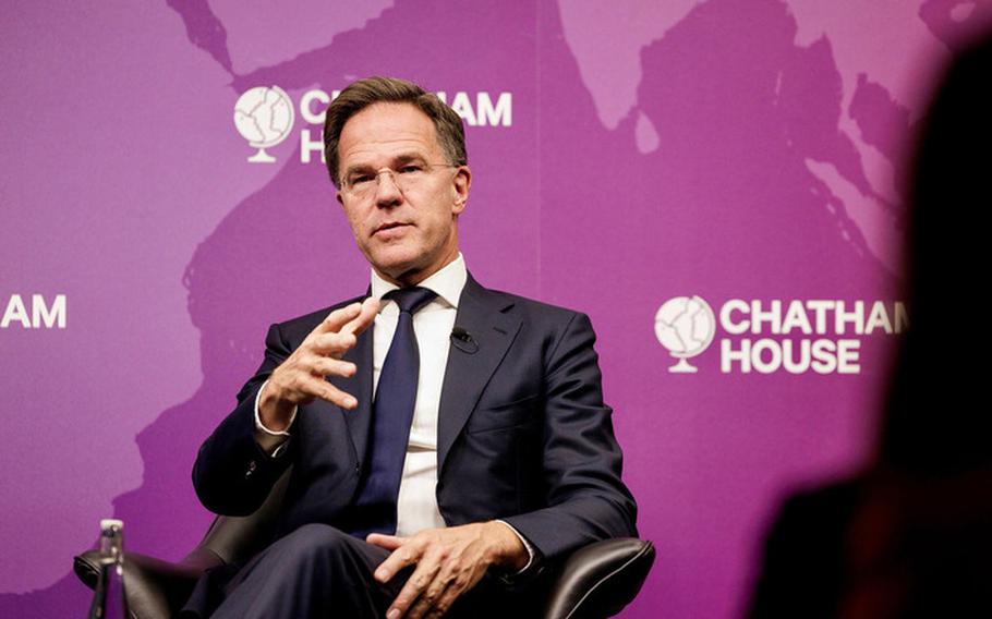 NATO Secretary-General Mark Rutte speaks.