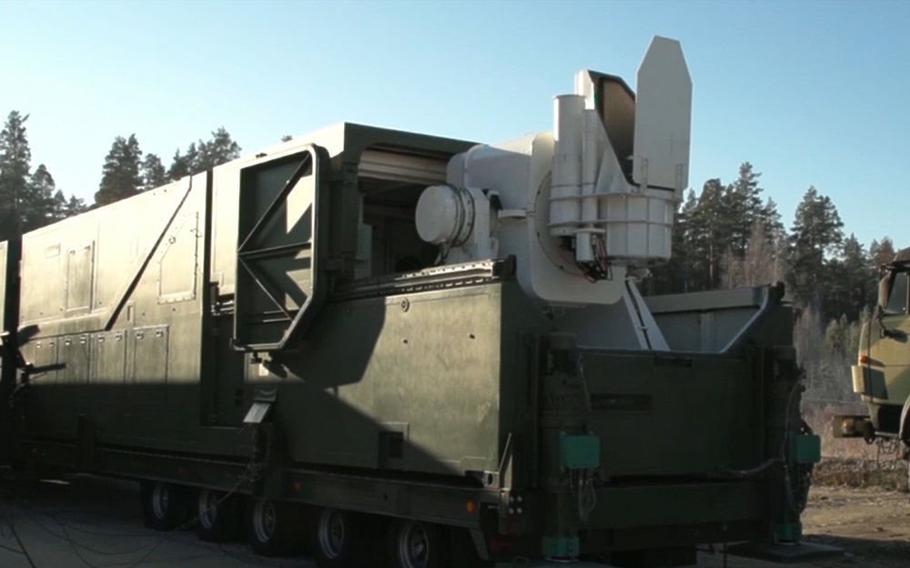 The Peresvet, a laser system unveiled by Russian President Vladimir Putin in 2018. In an interview with the state-controlled Channel One, Russian Deputy Prime Minister Yury Borisov said the country’s latest laser weapon, dubbed “Zadira,” is now used by military units fighting in Ukraine. The equipment is capable of incinerating targets up to 3 miles away within five seconds, he added, and is more advanced than the Peresvet.