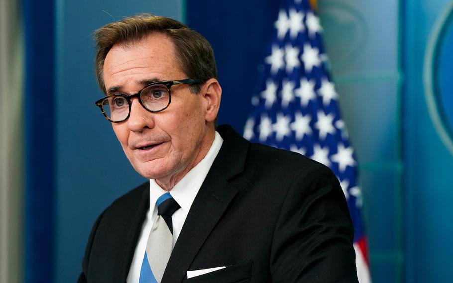 White House National Security Communications Advisor John Kirby at the White House in Washington, May 28, 2024.
