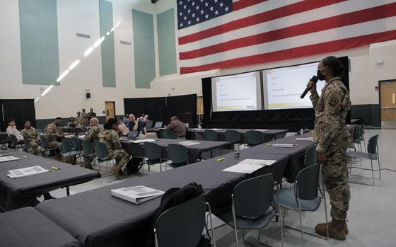 Soldiers assigned to the 335th Signal Command attend an Integrated Personnel and Pay System-Army class in Pinellas Park, Fla., on May 2, 2022. The Armys online personnel website is now available to across all service components.