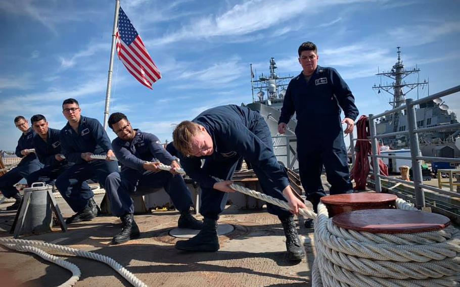 USS Gettysburg (CG-64) returns to Naval Station Norfolk after completing their modernization availability in BAE shipyards.