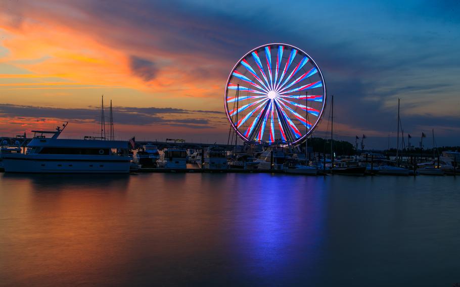 From 10 a.m. to 10 p.m. Veterans Day, active-duty and retired service members can take a free spin on The Capital Wheel.
