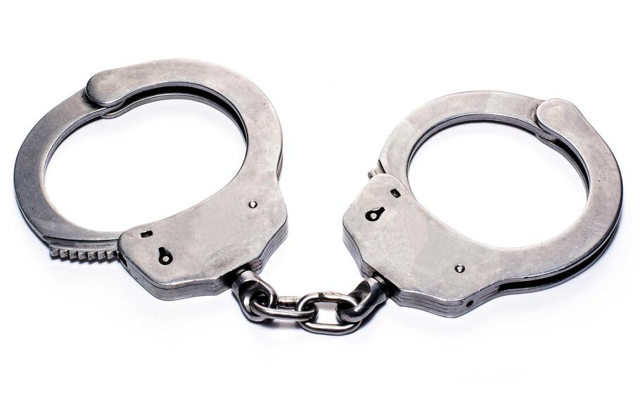 A stock photo of a pair of handcuffs
