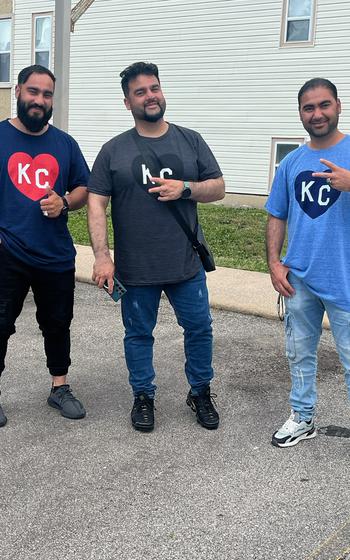 Farhad, Rahim and Najim Rauffi in Kansas City. The brothers were rescued from Afghanistan through Operation Bella.