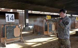 Army Chief Warrant Officer James Wood, a UH-60M Black Hawk pilot with 2-2 Assault Helicopter Battalion at the K-16 air base near Seoul, earned a bronze Danish Marksmanship Badge at Camp Humphreys, South Korea, Monday, Dec. 12, 2022.