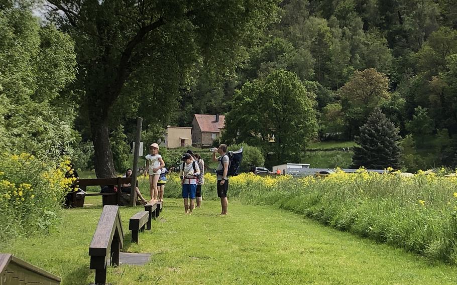Families with young children find the scenic barefoot park path in Bad Sobernheim, Germany, an enjoyable place to test their balance while strolling the loop trail along the Nahe River.