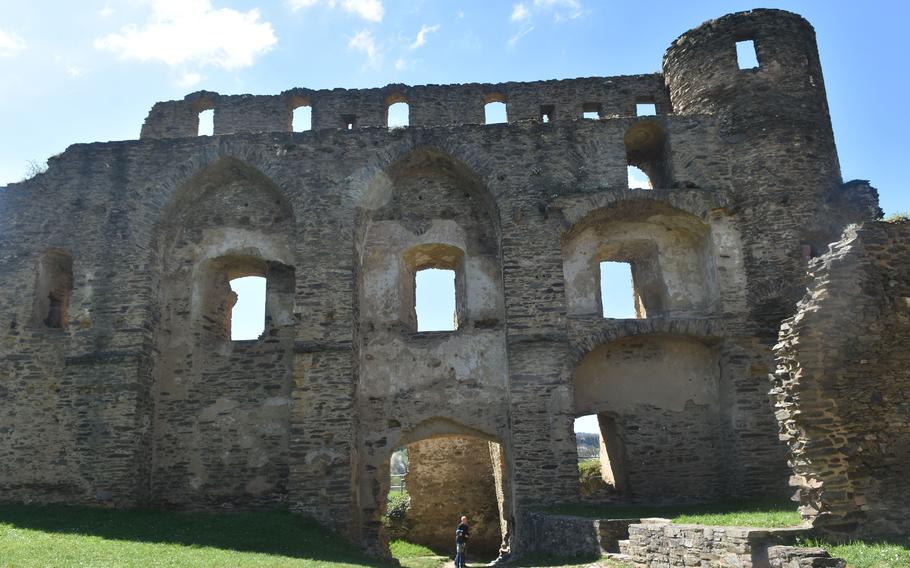 The high battery of Burg Rheinfels is still standing April 16, 2022. It was a vital part of the defense of the castle.