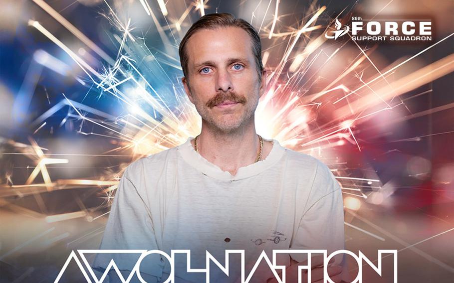 A poster for Awolnation’s upcoming July 3 performance at Ramstein.