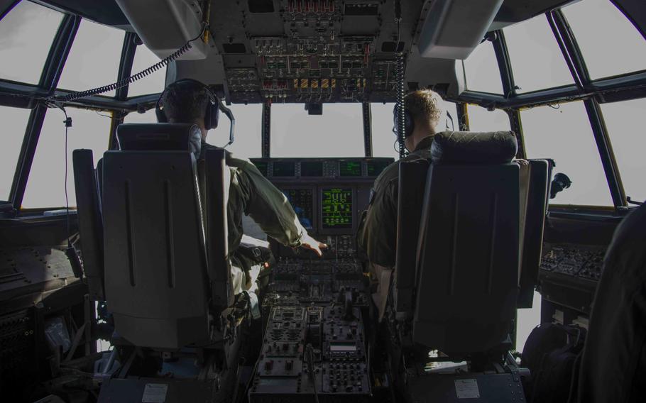 U.S. Marine Corps pilots conduct an aerial refueling in support of Exercise Winter Fury 21 in San Diego, Calif., Jan. 22, 2021. 