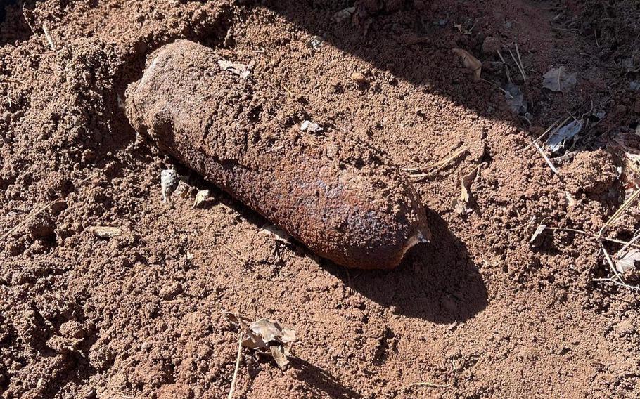 A Cobb County Police Department bomb squad was called to Kennesaw Mountain National Battlefield in Georgia, where a 157-year-old Union parrott shell from the Civil War was found. 