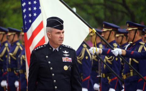 The head of U.S. Space Command, Space Force Gen. Stephen Whiting, visits Japan's Ministry of Defense in Tokyo, April 24, 2024. 