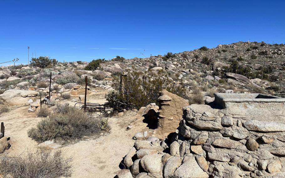 The remains of the South family’s home on the top of Ghost Mountain, on the southern end of Blair Valley.  Writer and artist Marshal South moved there with his wife in 1930. Hikers can tour the remnants of their home, where they lived for 16 years and raised three children, using supplies they hauled up the mountain.