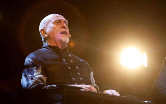 Peter Gabriel performs at the Chase Center in San Francisco on Wednesday, Oct. 11, 2023. The singer recently released his first album of all original material in 21 years.
