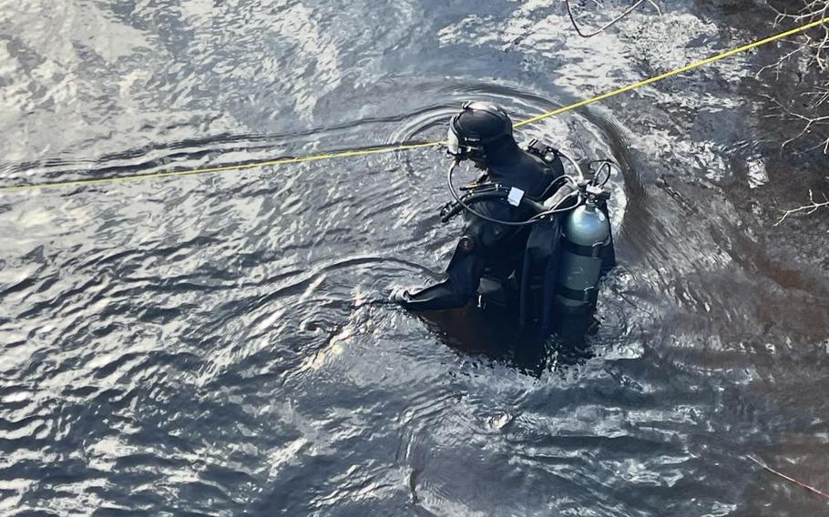 Needham police teamed up with Massachusetts State Police on Monday, March 11, 2024, to search the Charles River for military supplies including explosives after the discovery of a WWII-era bazooka in the water last week, police said.