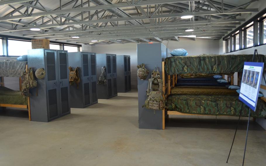 The Texas National Guard on Monday unveiled a new barracks facility at Camp Swift, Texas, constructed using 3D-printing technology. The barracks can house up to 72 soldiers and cost about one-third of the price of a traditional barracks, officials said.